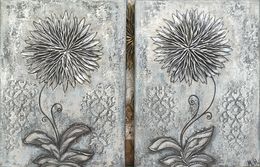 Painting, Grayscale Twins, Hasmik Mamikonyan