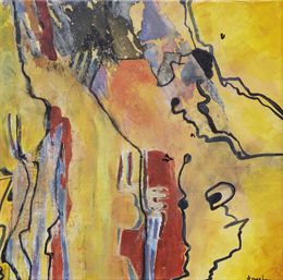 Peinture, Profil en décalage, Anne Labouret