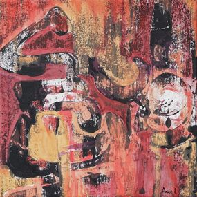 Painting, Signes du chaos et de l'ordre série paysages imaginaires, Anne Labouret
