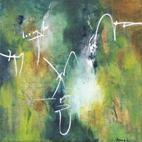 Painting, Pistes entre chaos et harmonie série paysages imaginaires (1), Anne Labouret