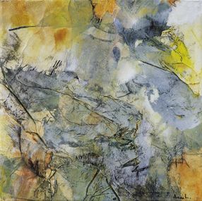 Painting, Ebauches des formes série paysages imaginaires, Anne Labouret