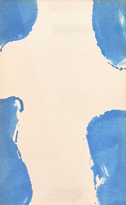 Painting, Empreintes bleues, Claude Viallat