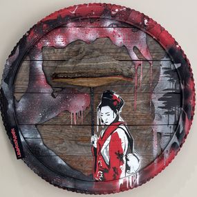 Painting, Geisha mushroom, Ladamenrouge
