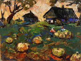 Peinture, Autumn Vegetable Gardens, Ivanyuk Oleksiy