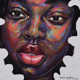 Peinture, Isolation 5 - 21st Century, Contemporary, Figurative Portrait, Women, Colours, Damola Ayegbayo