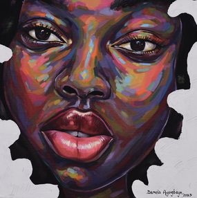 Pintura, Isolation 5 - 21st Century, Contemporary, Figurative Portrait, Women, Colours, Damola Ayegbayo