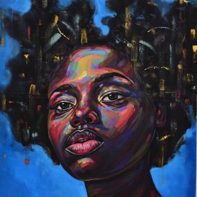 Peinture, Vision of Hope 7 - 21st Century, Contemporary, Figurative Portrait, Africa Women, Damola Ayegbayo