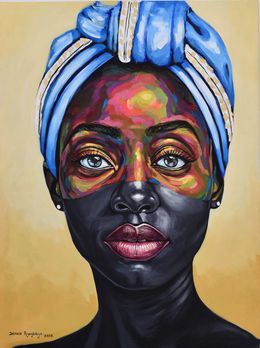 Peinture, Eniyan (Human) 13 -21st Century, Contemporary, Figurative Portrait, Africa Women, Damola Ayegbayo