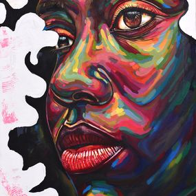 Peinture, Concealed - 21st Century, Contemporary, Figurative Portrait, Africa Women, Damola Ayegbayo