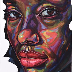 Peinture, Concealed 2 - 21st Century, Contemporary, Figurative Portrait, Modern, Women, Damola Ayegbayo