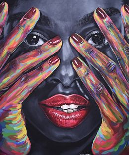 Peinture, My Peregrinations 5 - 21st Century, Contemporary, Figurative Portrait, Modern, Damola Ayegbayo