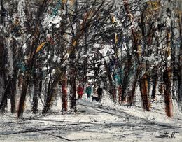 Painting, Snowy Trees, Eduard Matevosyan