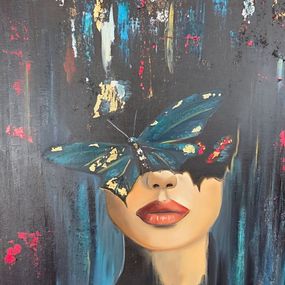 Painting, Sous l’aile du secret, Nathalie Dervaux Pouliquen