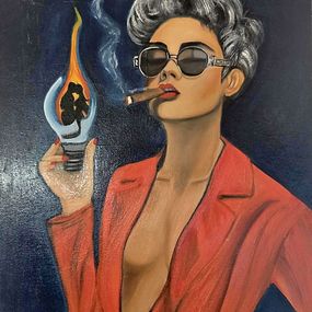 Painting, Le feu de l’amour, Nathalie Dervaux Pouliquen