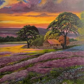 Painting, Reflet d’un soir d’été, Nathalie Dervaux Pouliquen