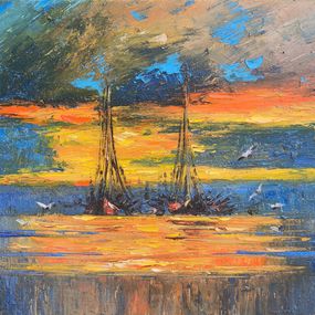 Painting, Sunset Anchors, Narek Qochunc