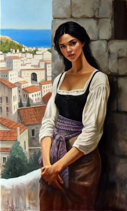 Painting, The Mediterranean girl V, Serghei Ghetiu