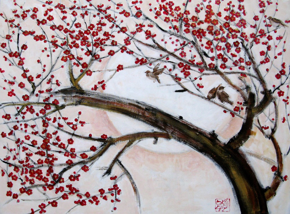 Jeong Min Lee, Les moineaux dans le prunier Jeong Min Lee, Les moineaux dans le prunier