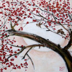 Pintura, Les moineaux dans le prunier, Jeong Min Lee