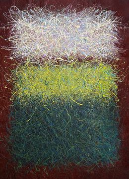 Painting, Splashes. Green and Chocolate, Nadin Antoniuk