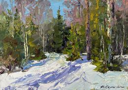 Gemälde, Winter Fairy Tale in the Forest, Boris Serdyuk