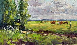 Painting, Summer morning on the pasture, Boris Serdyuk