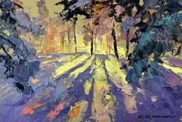 Gemälde, The first rays of the sun in the east, Boris Serdyuk