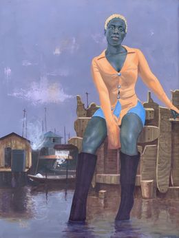 Peinture, Because I Believed - 21st Century, Contemporary, Figurative, Landscape, Africa, Lazarus Massavo