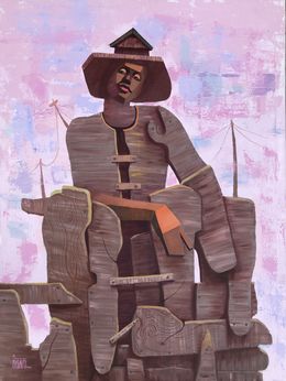 Painting, Belle and the Wood - 21st Century, Contemporary, Abstract, Landscape, Lazarus Massavo