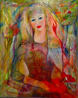 Painting, Woman with a Hat, Manana Eloshvili