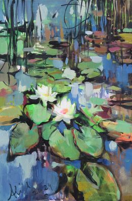 Gemälde, Water lilies of Vecpiebalga, Alise Medina