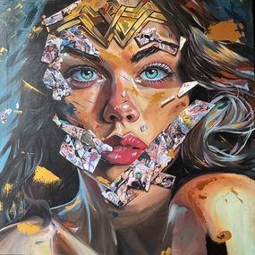 Peinture, Amazone Écorchée - Wonder woman, Noël Caizergues