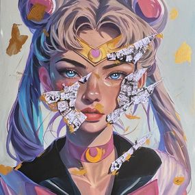 Peinture, NeoMoon–Portrait d’une icône, Noël Caizergues