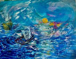 Painting, The Sea, Manana Eloshvili