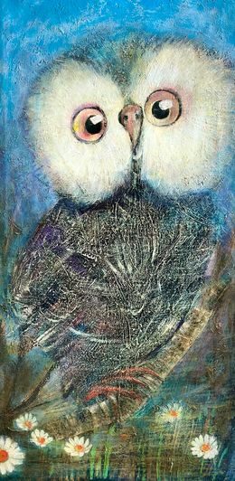 Painting, Owl, Manana Eloshvili