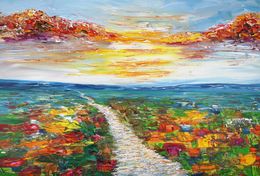 Pintura, Beautiful Autumn landscape XL 4, Peter Nottrott
