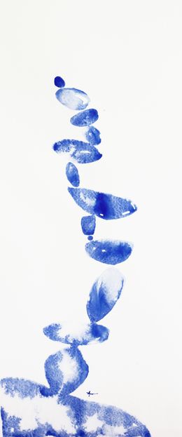 Peinture, Totem Pierre Bleu, Aurélie Trabaud
