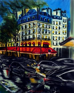 Painting, Evening Rush in Paris, Ruslana Levandovska