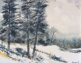 Gemälde, Quiet winter, Pol Ledent