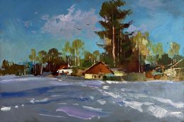Pintura, Winter Calm in the Village, Suprunchuk Yuriy