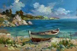 Pintura, Boat on the Seashore, Suprunchuk Yuriy