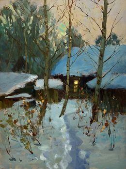Pintura, Enjoying the Winter Sunset, Suprunchuk Yuriy