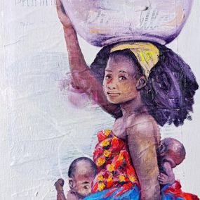 Gemälde, “Mhandara yeMutoro” (The Maiden of Burdens) - Hungwe New York, Keith Zenda