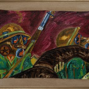 Peinture, Gas' Série ' Soutien au Vietnam, S. Birga