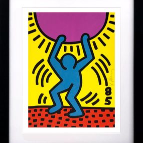 Édition, International Youth Year (framed hand signed lithograph), Keith Haring