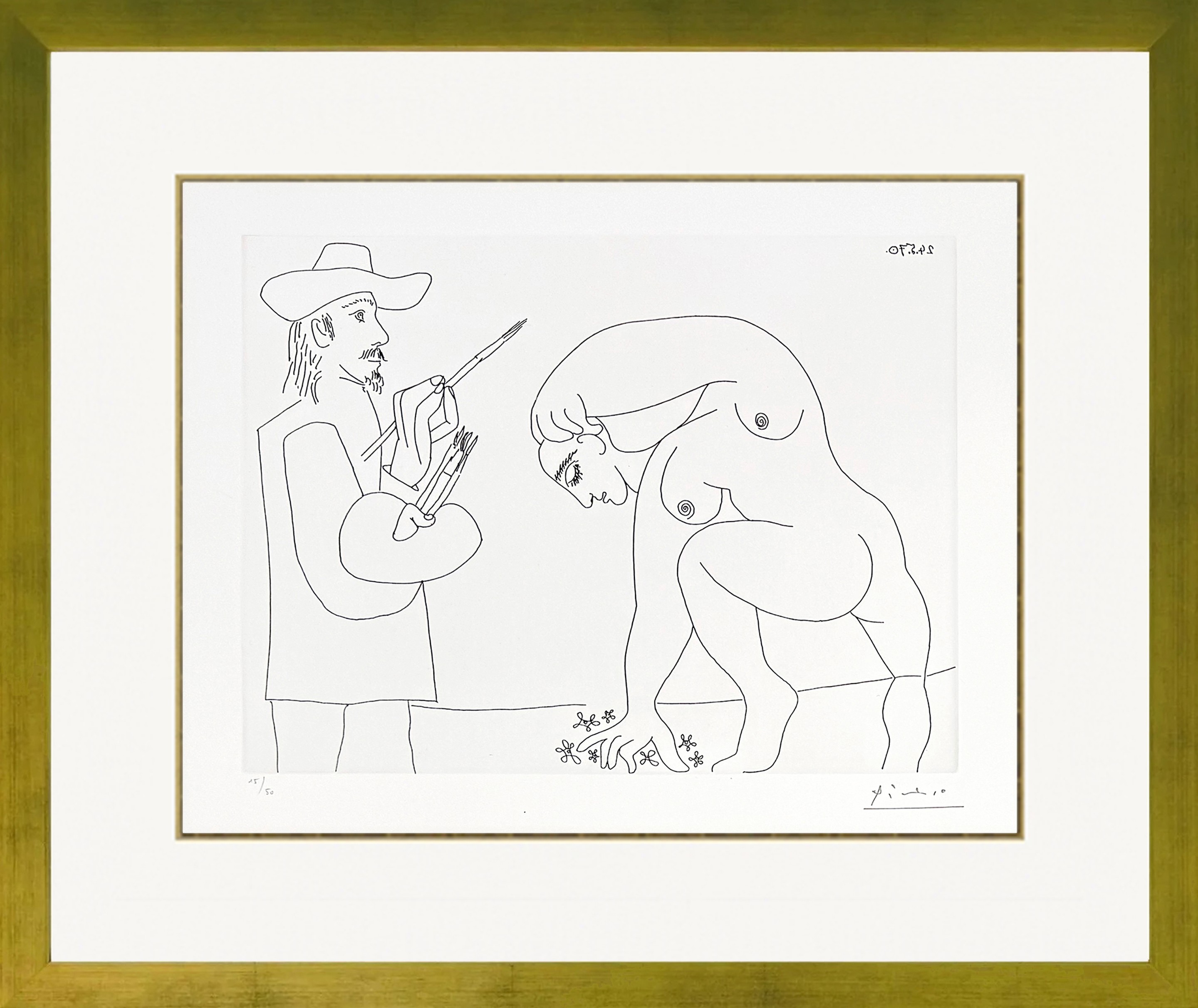 Pablo Picasso, Peintre Et Femme Cueillant Des Fleurs (Bloch 1911, Baer 1917) Pablo Picasso, Peintre Et Femme Cueillant Des Fleurs (Bloch 1911, Baer 1917)