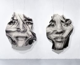 Sculpture, Diptych: Kate Hudson and LIU Wen, Portrait, Tridimensional Wall sculptures, Hunter & Gatti