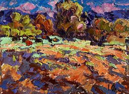 Peinture, Autumn Evening Meadows, Ivanyuk Oleksiy