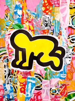 Peinture, Pop child yellow (a tribute to Haring), Dr. Love