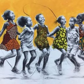 Painting, Joyful Leap - Nicoleta Gallery Berlin, Germany, Barry Lungu